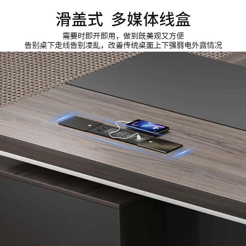 Modern Simple Boss Desk And Chair Combination New Chinese Style President Manager Office Furniture Single Executive Table