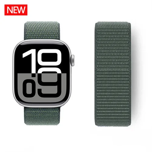 Imagen 2 del producto Correa de nailon para Apple Watch Band 45mm 44mm 46mm 40mm 49mm 41mm 42mm 38 pulsera iWatch Series 6 Se 7 8 9 10 ultra 2 correas