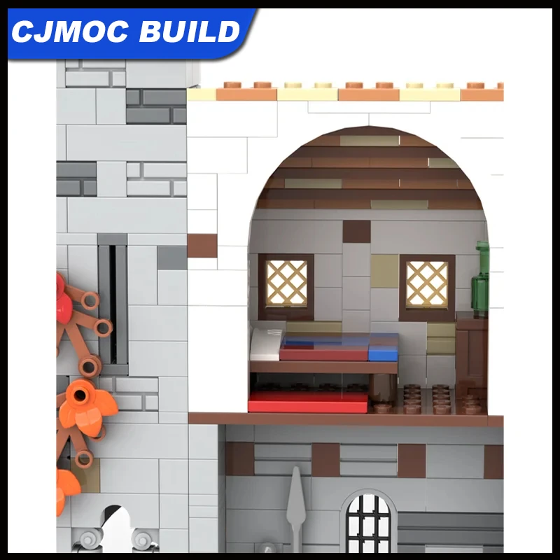 MOC 867PCS New Building Model Medieval Guard Inn DIY Creative Educational Children's Building Blocks Gift