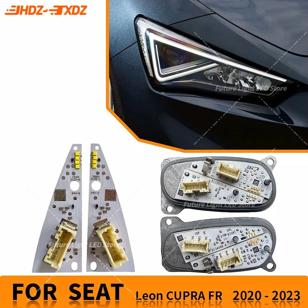 White DRL LED Boards 5FJ941475 For SEAT Leon Cupra Formentor 2021-2023 Headlight Daytime Running Light Turn Signal Module