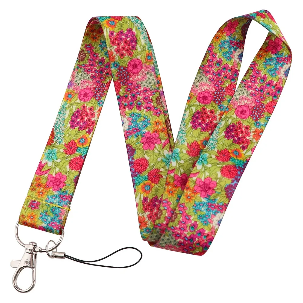 With Lanyard ID Card Holder New Flower Nurse Credit Card Holders Strap Teacher Bus Card Cover Case