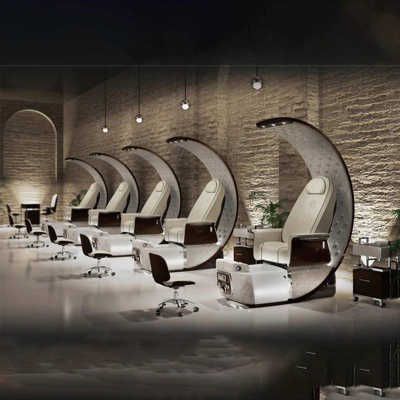 مصنع مخصص كراسي باديكير لا أنابيب لا السباكة الفاخرة باديكير القدم سبا باديكير تدليك كرسي فاخر #3