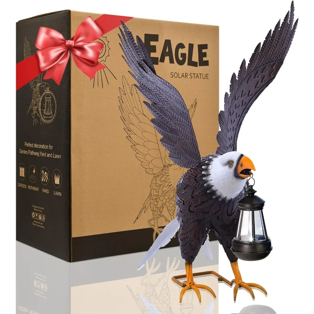 Metal Bald Eagle Large Outdoor Statues,Yard Decorations Outdoor Garden Sculptures & Statues，Garden Gifts