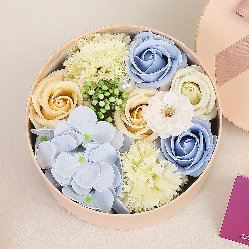 Soap Flower Gift Box For Woman's Day Mother's Day Rose Carnation Bathroom Decoration Mother's Day Gift Girl Friend Artificial