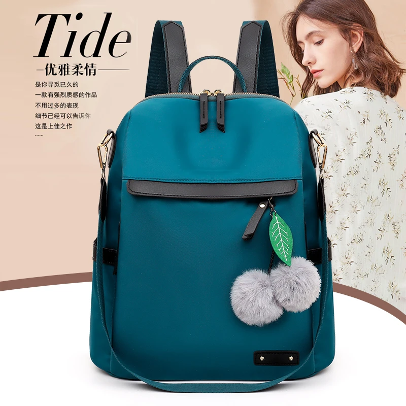 High Quality and Fashionable Women's Backpack 2024Oxford Cloth Waterproof and Minimalist Designer Lightweight Backpack for Women