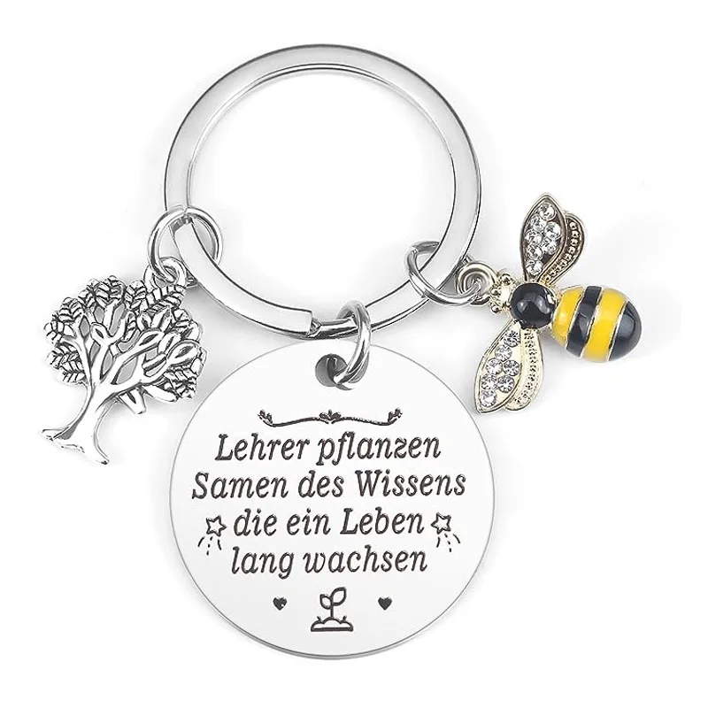 Little Bee German Gifts Women Keychain Funny Gifts for Best Friend Birthday Kids Keychains Teachers ' Day Gift