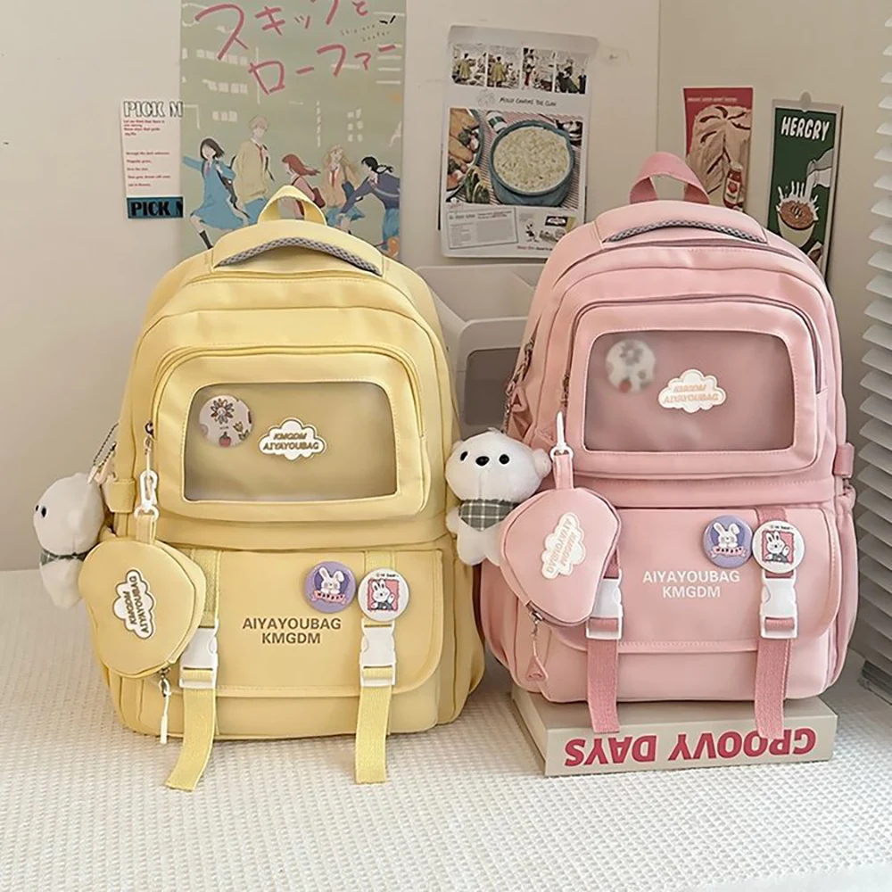 Sac à dos de voyage de style coréen pour femmes, sacs à dos étanches de grande capacité, sac à dos pour ordinateur portable d'affaires simple, sac d'école et de collège, sac pour fille