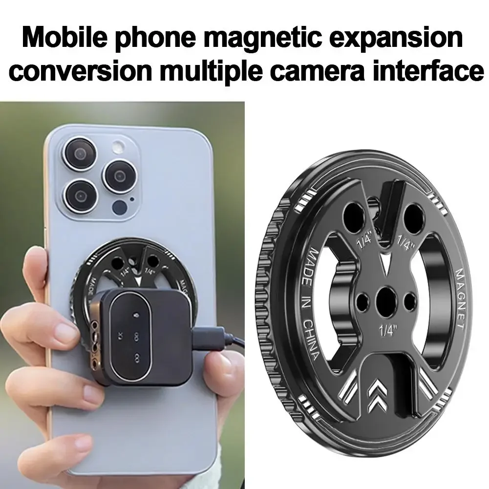 

Magnetic Phone Tripod Holder Adapter Magnetic Phone Tripod Mount Adapter 1/4in Thread Shape Phone Tripod Mount Adapter