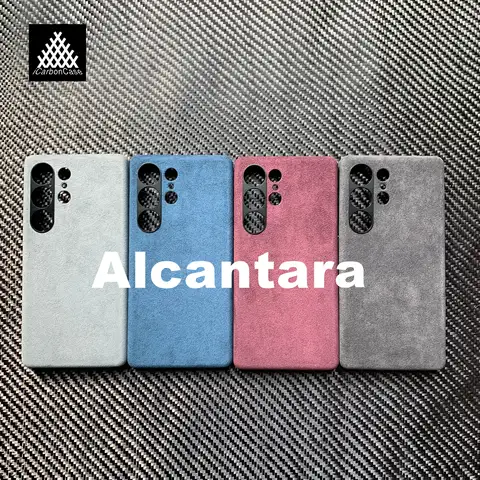 Magnetic Genuine Italy Alcantara Phone Case for Samsung  Galaxy S25 Ultra S25+ Handmade Super Car Inter Premium Leather Materia