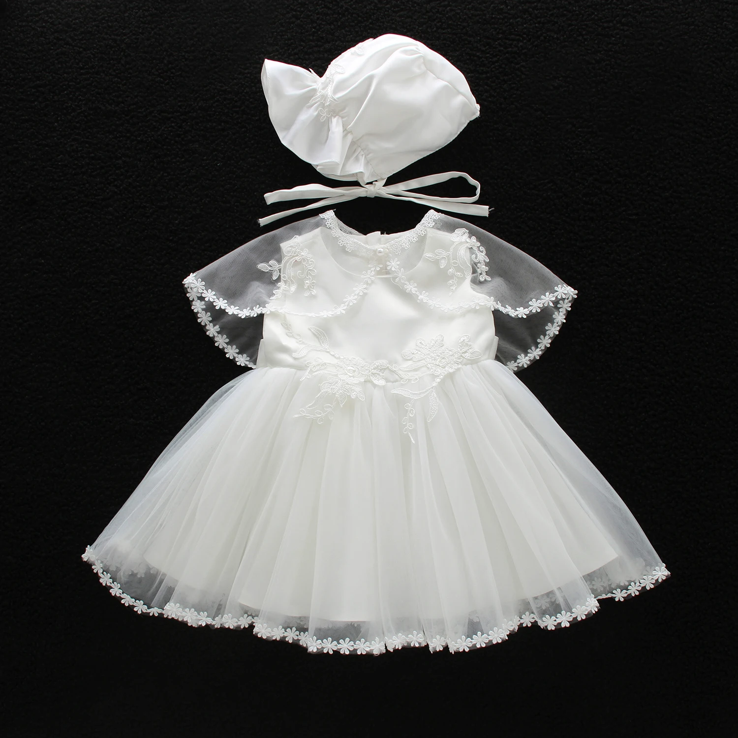 Wholesale Newborn Baby Girls Baptism Party Unisex Lace Infant Gowns Dresses for Christening Western Wedding Party Wear