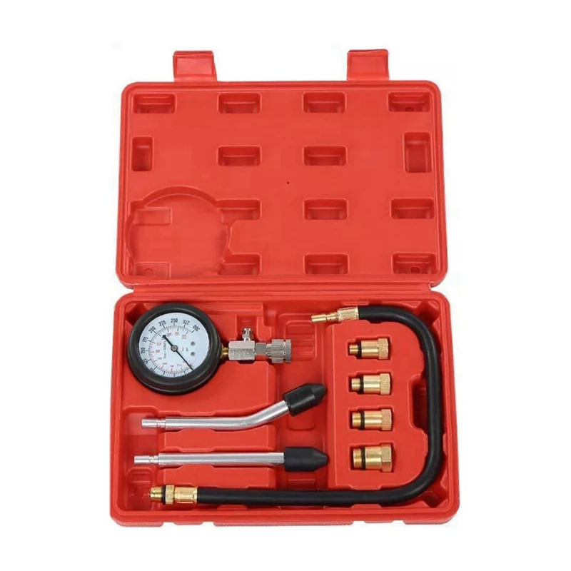 

8Pcs Petrol Engine Cylinder Compression Tester Kit Gauge Tool For Automotive