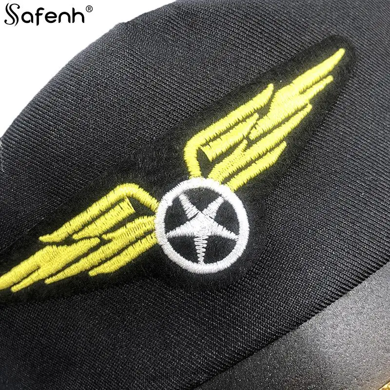 1PCS Cap Captain Hats Navy Party Costume Police Sailors Caps Captains Flight Boat Nautical Aircraft Attendant