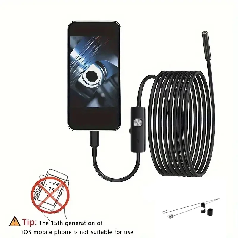 Endoscope Camera 8mm  For iPhone  Cars Endoscopic  Waterproof 8 LEDs Borescope Automobile engine Inspection iPhone