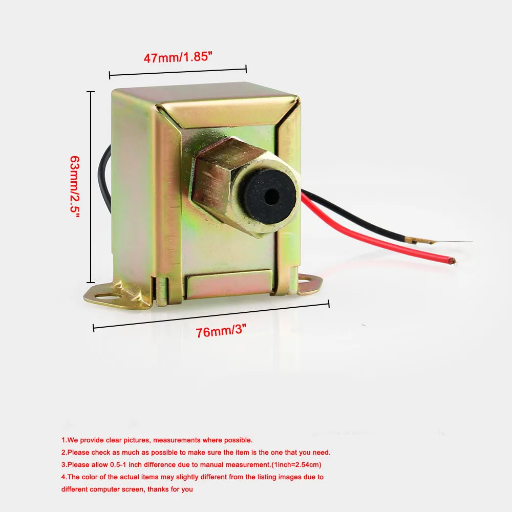 12V Volt 2.5-4PSI Universal Fuel Pump Electric Inline Low Pressure Gas Diesel 40104 - Image 2