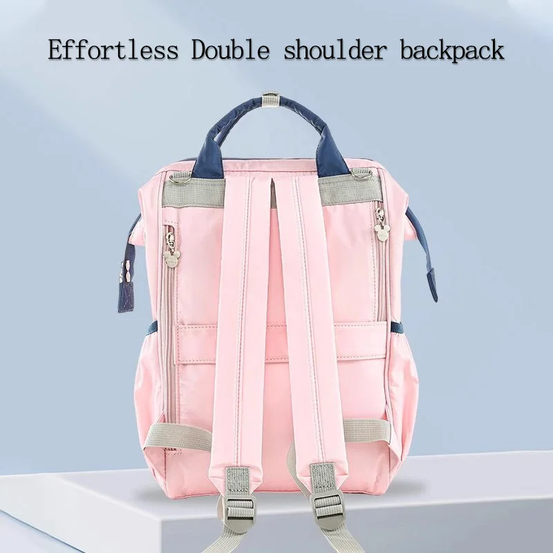 New 2024 Disney Mommy Bag Mother Baby Bags Large Capacity Double Shoulder Backpack Portable Multifunctional Baby Diaper Bag