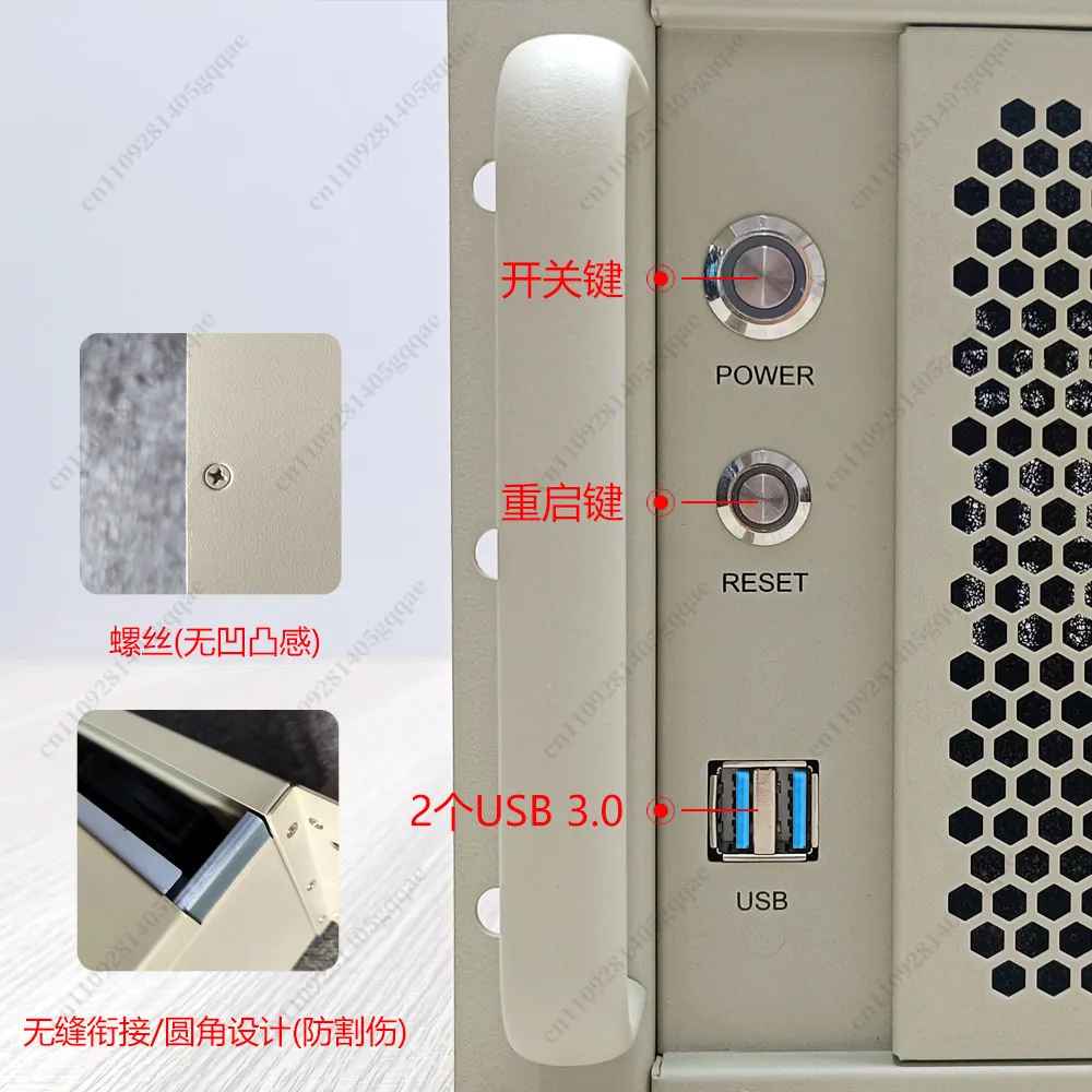 Neues 4U-Chassis Industrie-Steuerungsserver 360 Wasserkühlung EATX-Mainboard ATX-Netzteil USB3.0 Metallschalter – Detail 6