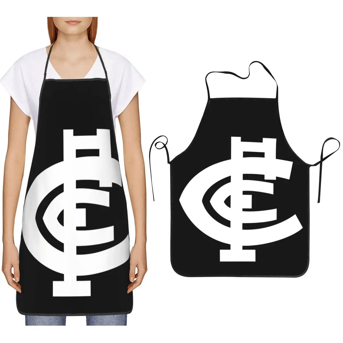 

Фартук с логотипом Carlton, шеф-повар, кулинария, кухня, нагрудник без рукавов, кухонный сарафан для уборки для женщин и мужчин, живопись
