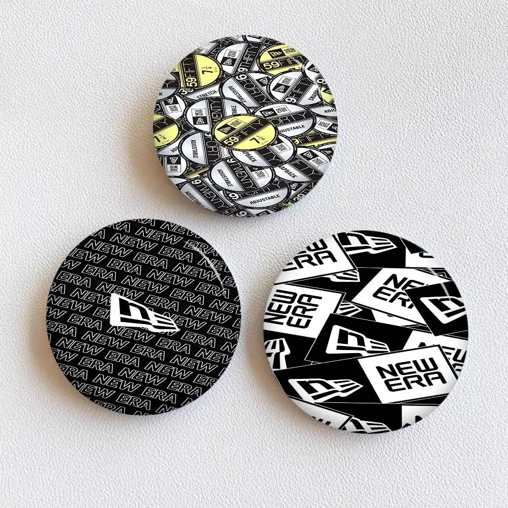 N-NewS Logo E-Era Soft Button Pin Round Metal Badge Lapel Pin Parts Gift Friends Kid