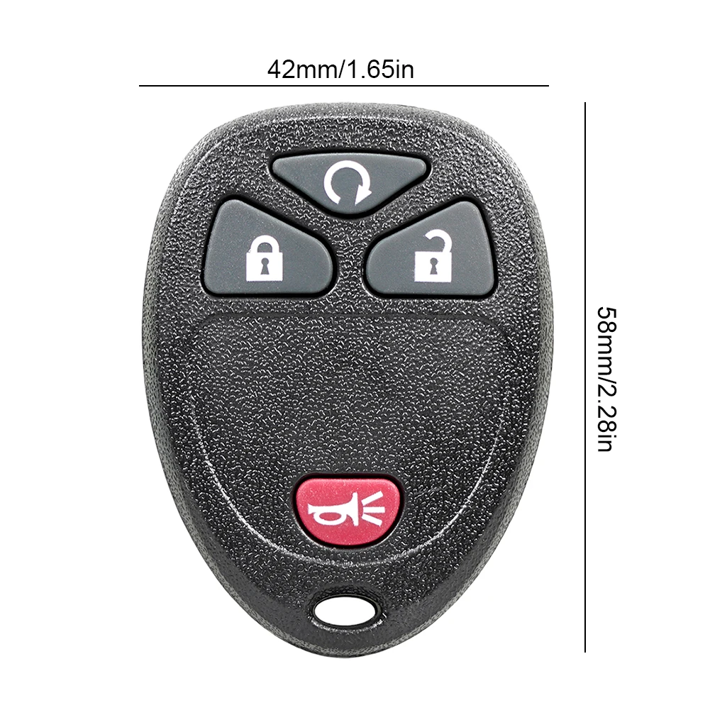 Chiave per auto telecomando Go senza chiave a 4 pulsanti Chiave per auto remota con ingresso senza chiave 315Mhz per Chevrolet per GMC Escalade Enclave