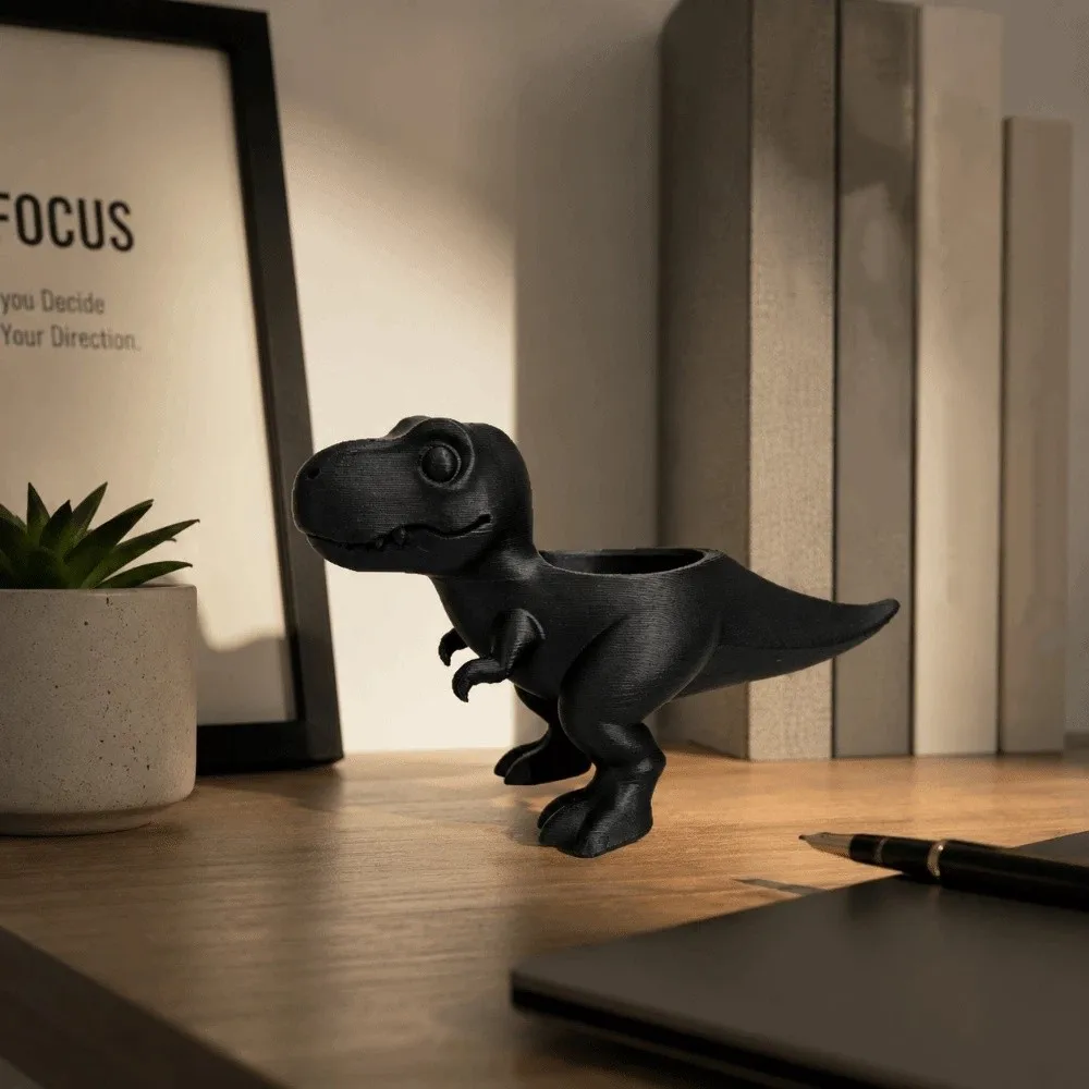 Small Item Holder 3D Printed Dinosaur Flowerpot Ornaments Desktop Decor Mini Potted Planter Funny Plant Planter Office