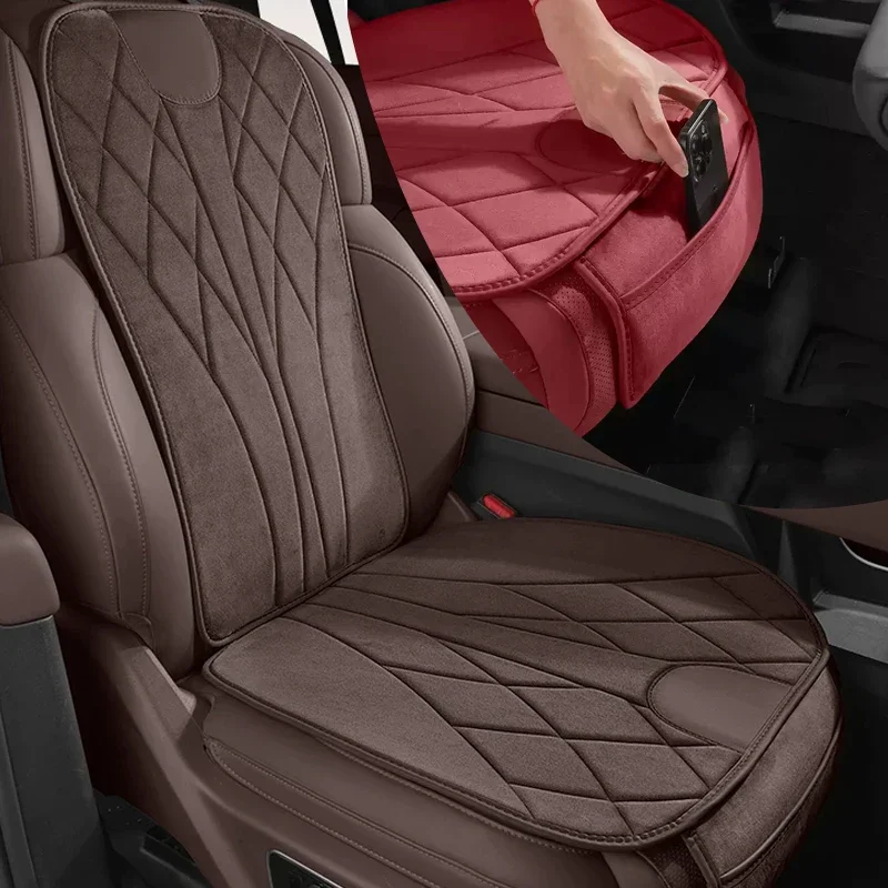 For DACIA Hipter Duster Spring Sandero Logan Dokker Jogger Striker Lodgy Bigster Manifest Car Winter Suede Thick Warm Seat Cover