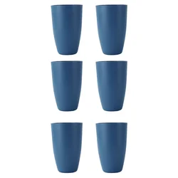 2/4/6pcs Dark blue plastic cup reusable Suitable for home kitchen restaurant picnic camping RV drink soda milk juice