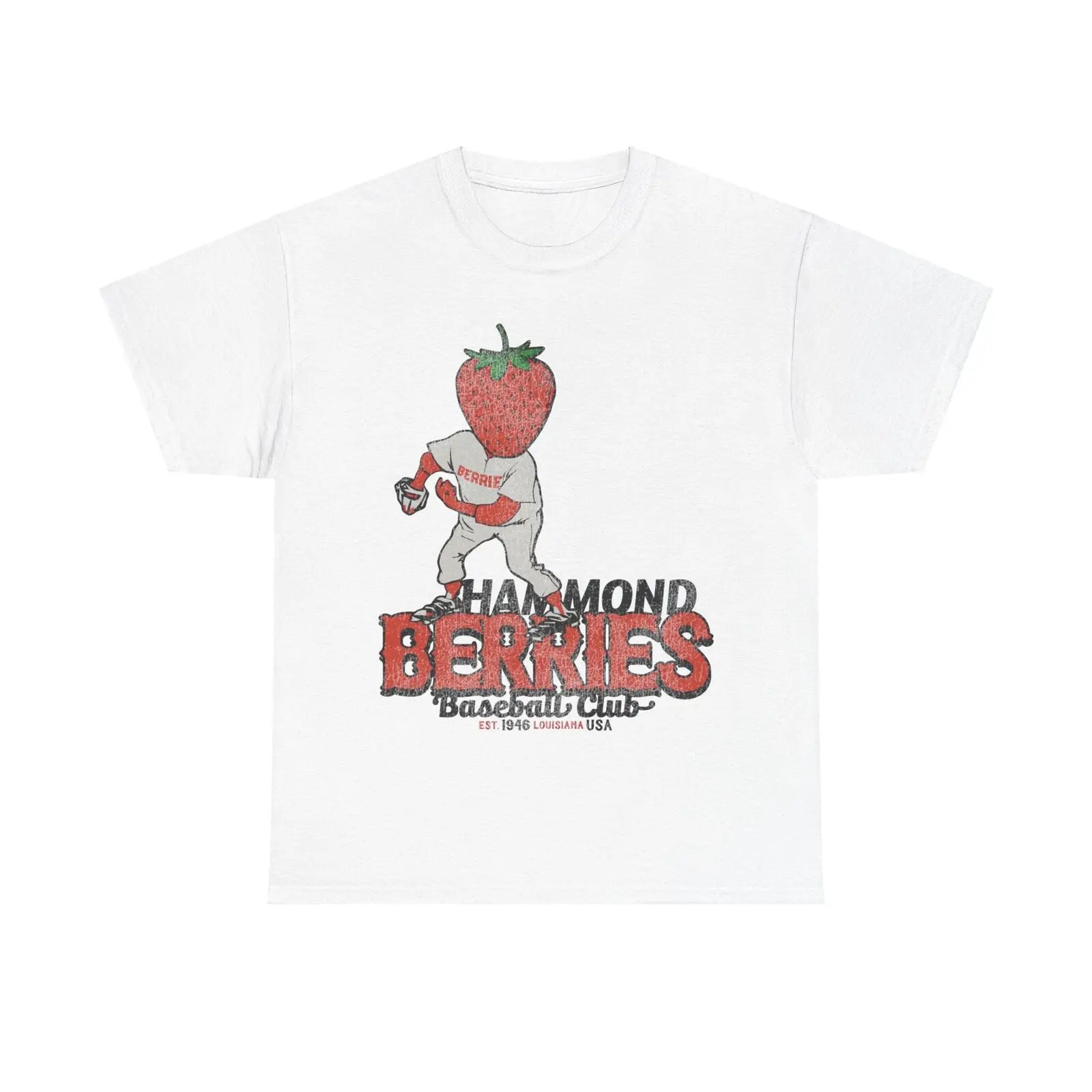 Hammond Berries Nostalgic Retro Baseball Team T shirt