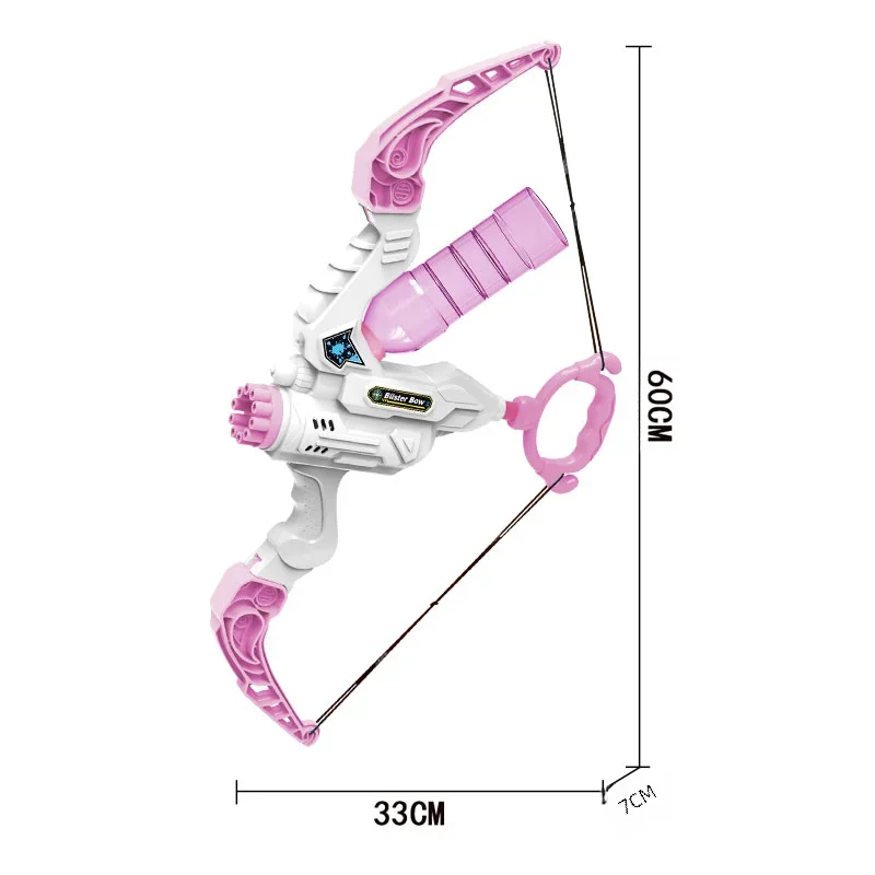Детский пузырьковый пистолет 2 в 1, лук и стрела, Электрический пузырьковый водяной пистолет, Детская летняя фотография, игрушки для игры на все лето