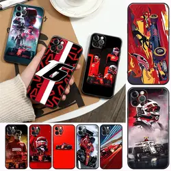 Case For iPhone 15 Pro Max Case for Apple iPhone 14 13 12 11 Pro Max Mini 8 7 Plus Silicone Case Cover Charles Leclerc Number 16