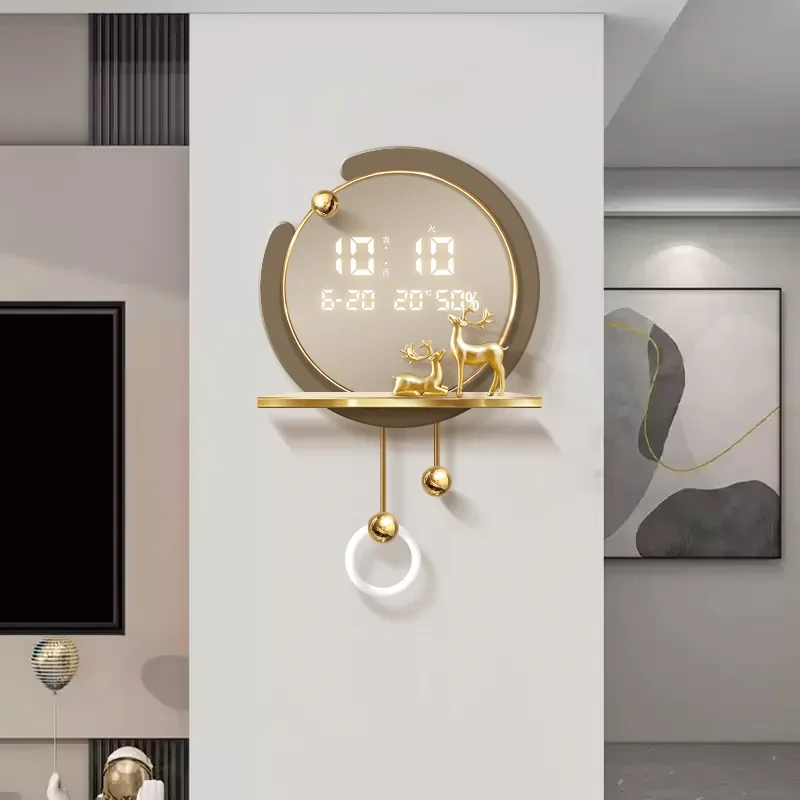 Three-dimensional storage grille decorative pendant, good meaning wall-mounted clock