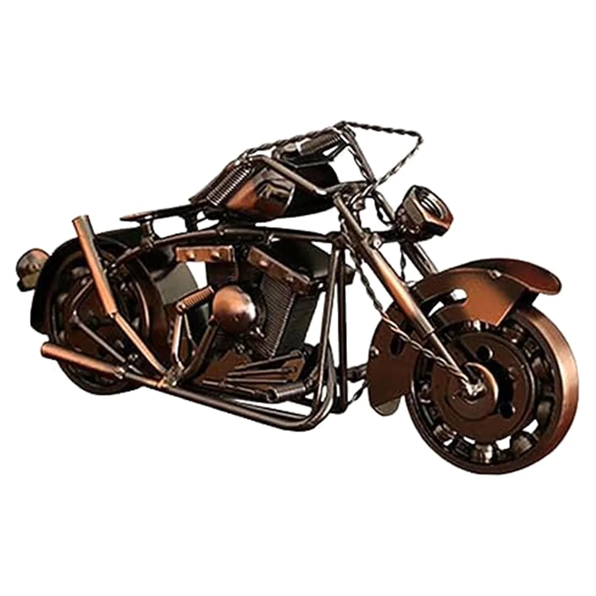 Motorcycle Model Motorbike Iron Art Sculpture Collection Multipurpose Classical Collectible Vintage Style for Gifts