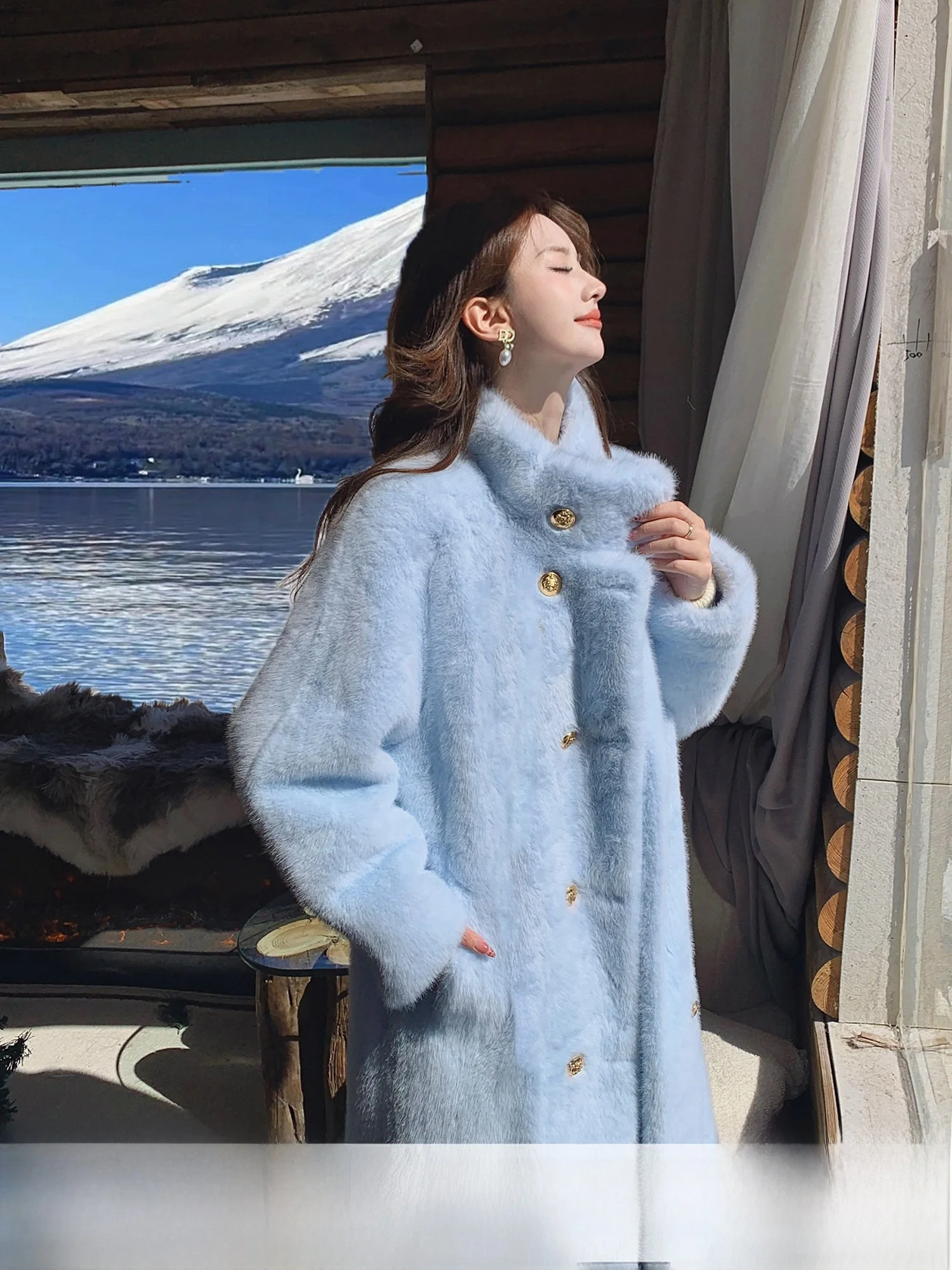 

Длинное меховое пальто Xin Zhang Snow Country Princ для женщин, зимнее, из утолщенной кожи и меха, для молодых женщин...