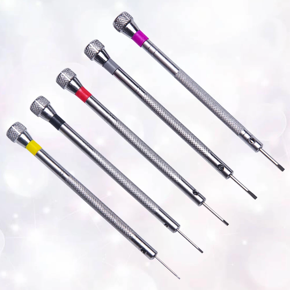 

5pcs Watch Screwdriver Kit Durable Lightweight Portable Tools for Eyeglasses Sunglasses Jeweler Electronics Repair