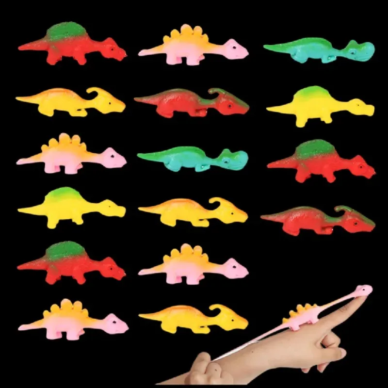 20Pcs Colorful Finger Catapult Dinosaur Games Kids Birthday Baby Shower Party Favor Giveaway Christmas Carnival Party Gift