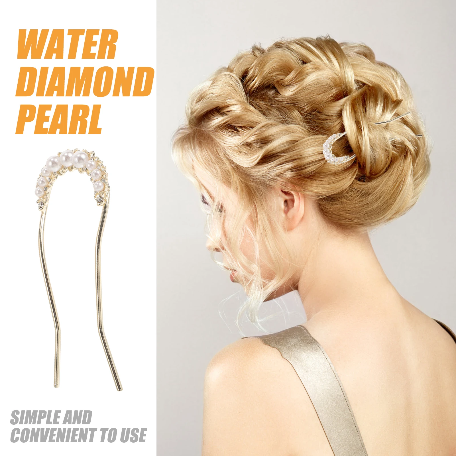 

Pearl Hairpin U Shaped Pins Head Accessories Stick Chinese Pearl Accessories Chignon Pin Decorative Hair Pieces Women Thick Hair