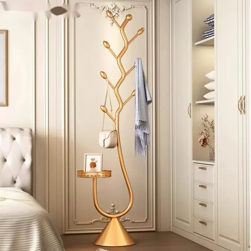 French Style Metal Coat Rack Modern Simple Single Rod Clothes Hanger for Living Room Bedroom