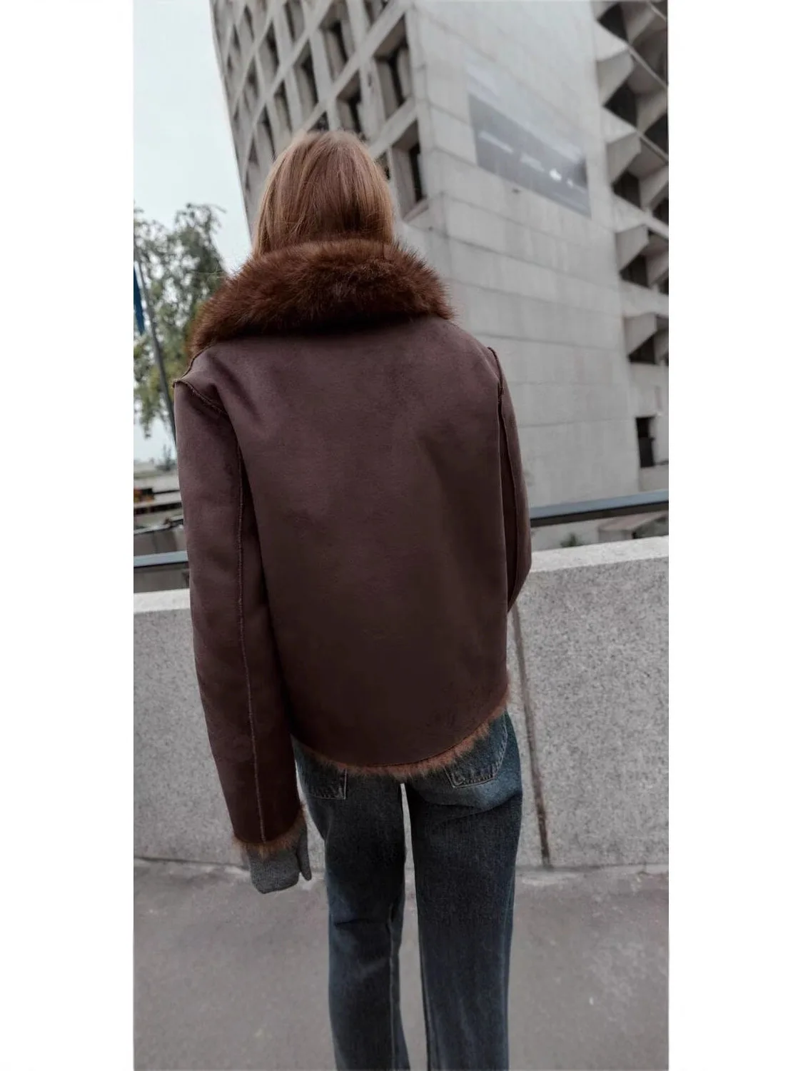 Kunstpelzmantel, lange Mäntel, Damen-Taille, Cinching, reguläres Business-Mädchen, Kawaii-Kaffee, Schnürkapuze, Minimalismus, feminin, verstellbar