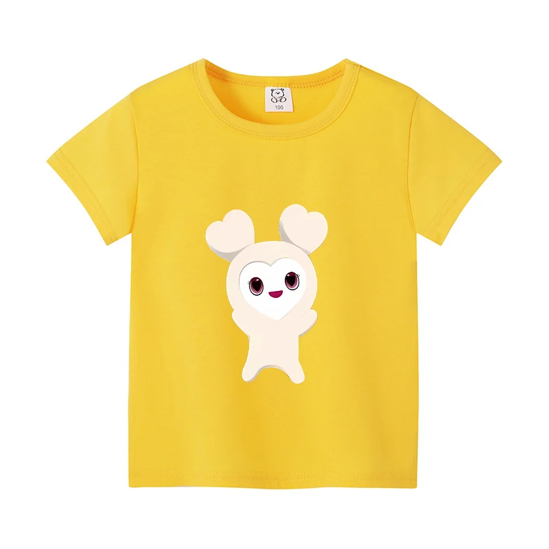 Twices Lovely Kids T-shirt Anime Kawaii Cute Tees Summer Fashion Girls Boys Tops Korea Star Short Sleeve Clothing Children Gift