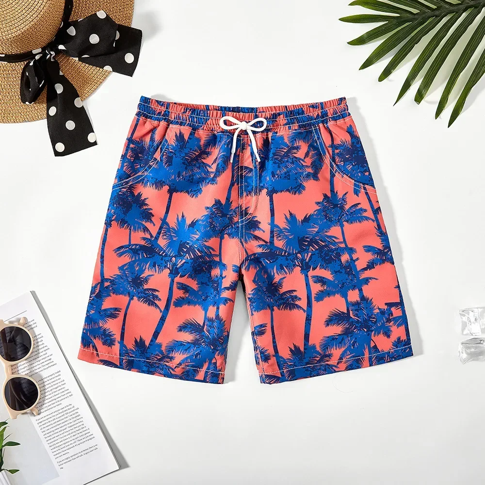 5-14Years Swimming Trunks Teen Boys Soft Beach Pants Holiday College Childrens Beach Shorts