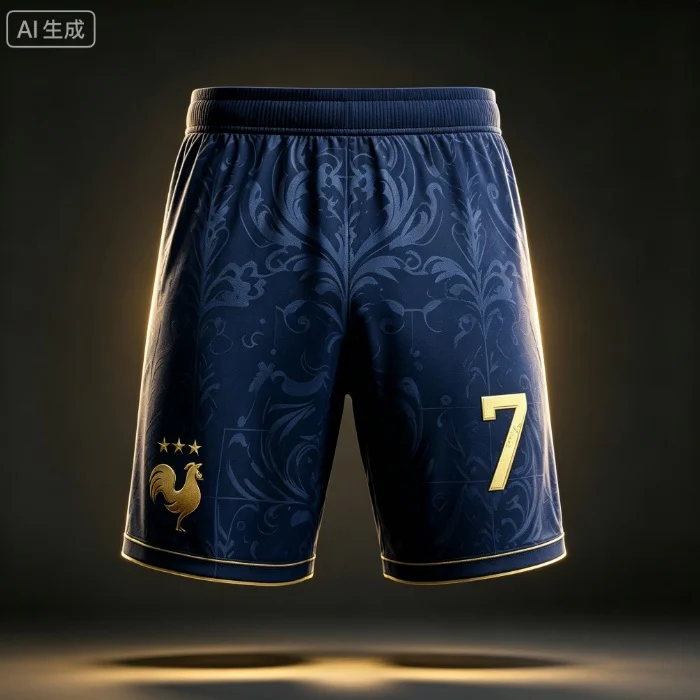 2026 Frankreich Team Mbappé Nr. 10 Fußballshorts, 3D-Allover-Print kurze Hosen, Unisex Familien-Matching Fan-Sportbekleidung für Kinder – Detail 5
