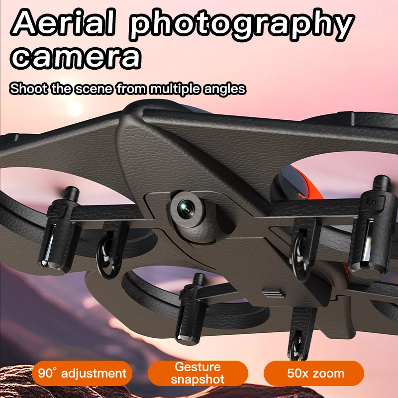 Rc Drone with Camera Foam Aircraft Four-Axis Wifi Uav Fpv Headless Mode One-Button Return Remote Control Quadcopter Toys Gift