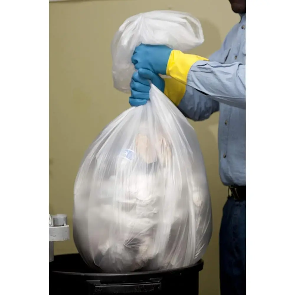 

7-10 Gallon Clear Trash Bags - (Huge 500 Pack) - 24\ x 23\ - 1.0 MIL (Equivalent) - CSR Series - Premium Liners Clear Garbag