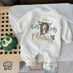 Newborn Baby Christmas Clothes Santa Claus Romper Long Sleeves Jumpsuit for Toddler New Year Costume Infant Xmas Outfits