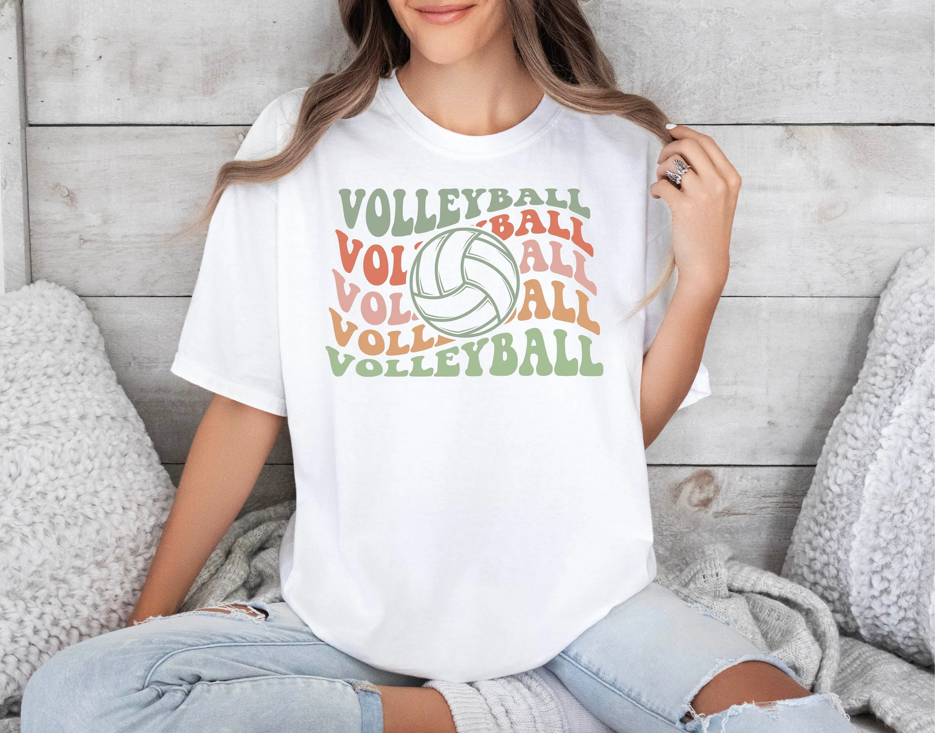 Retro Volleyball T Shirt Comfort Colors In My Era Vibes Game Day Sports Family