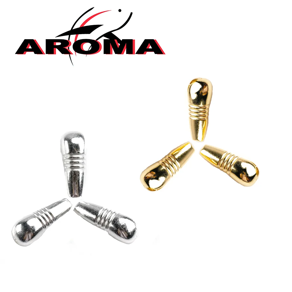 AROMA 10PCS Heavy Tungsten Nymph Body Jig Back Bead Fast Sinking Jig Nymph Fly Tying / Knitting Material Size XS S M L