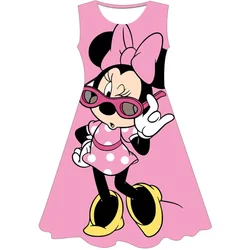 Girls Minnie Mouse Cartoon Disney Series Dress Kids Costume 3D Mickey Fancy 1-10 Years Birthday Party Dress Child Casual Clothes