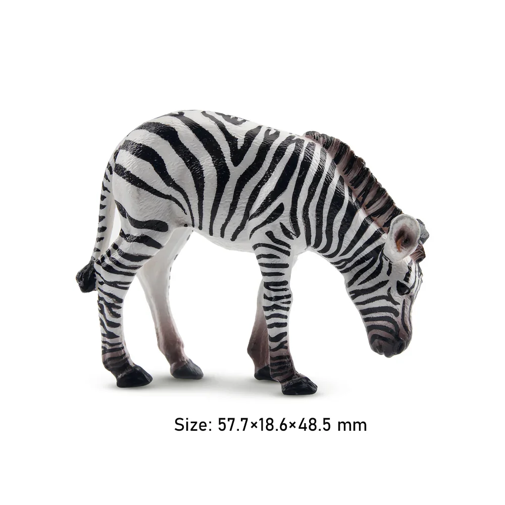 Toymany Symulacja Zebra Szczeniak Dzikie Zwierzę Model Zabawka Mini Figurki Lalki Figurki Akcji Zabawka Prezent dla Dzieci Dekoracja Tortu