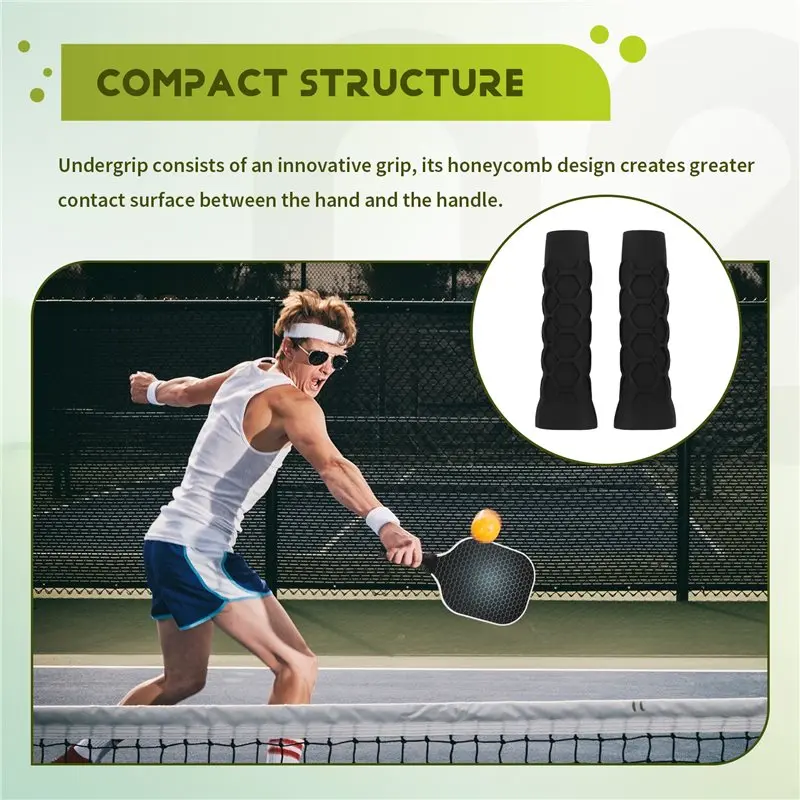 Picture 6: A08P-High Elastic Silicone Handle Cover Pickleball Racket Octagonal Honeycomb Grip Protective Cover