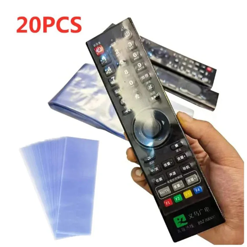 10/20/30PCS Transparent Shrink Film Bag Anti-dust Protective Case Cover For TV Air Conditioner Remote Control Shrink Plastic