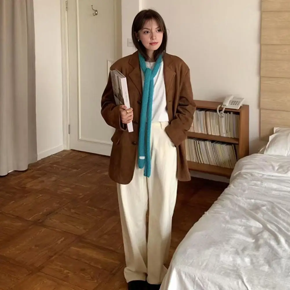 Winter Warm 2026 Women Knitting Scarf Solid Color Thin Long Scarf Warm Soft Touch Scarf Outdoor Home Winter Accessory New Hot